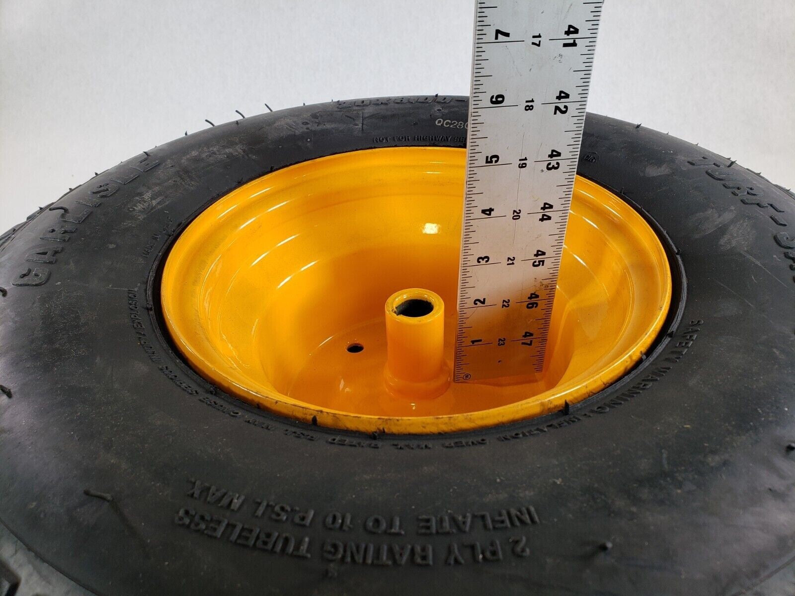 Carlisle Turf Saver Rear Tire & Wheel 20x8.00-8 NHS 20 x 8.00 - 8 ~ 3/4" Hub Dia Marigold Wheel Color