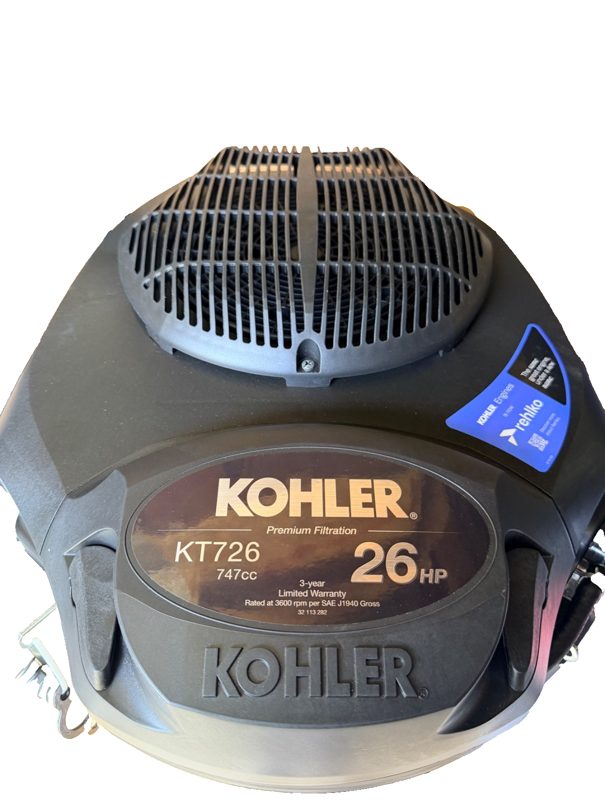 26 HP Kohler 7000 Series Mower Engine, 1-1/8"Dx4-5/16"L Vertical Crankshaft, KT726